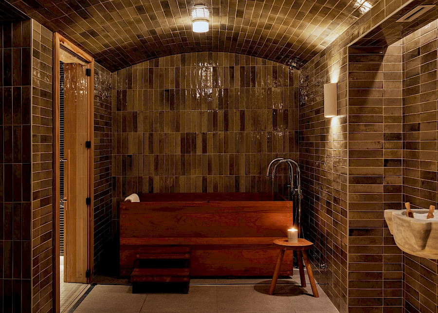 A peaceful sauna