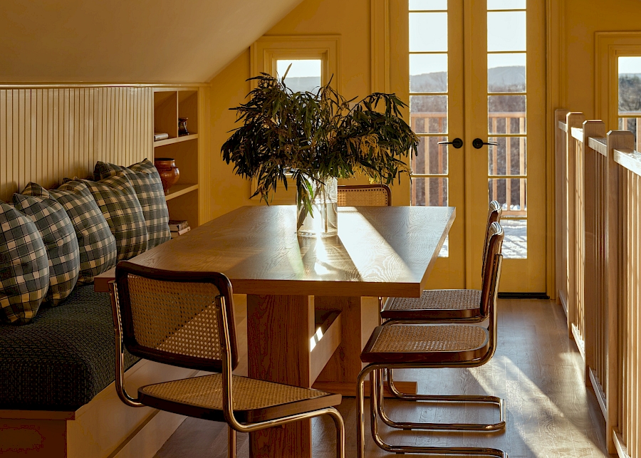 In-Room Dining in front of a fire